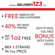 New Customer Promotion & BOGO OZ ON SELECTRED STRAINS AT REGULAR PRICE