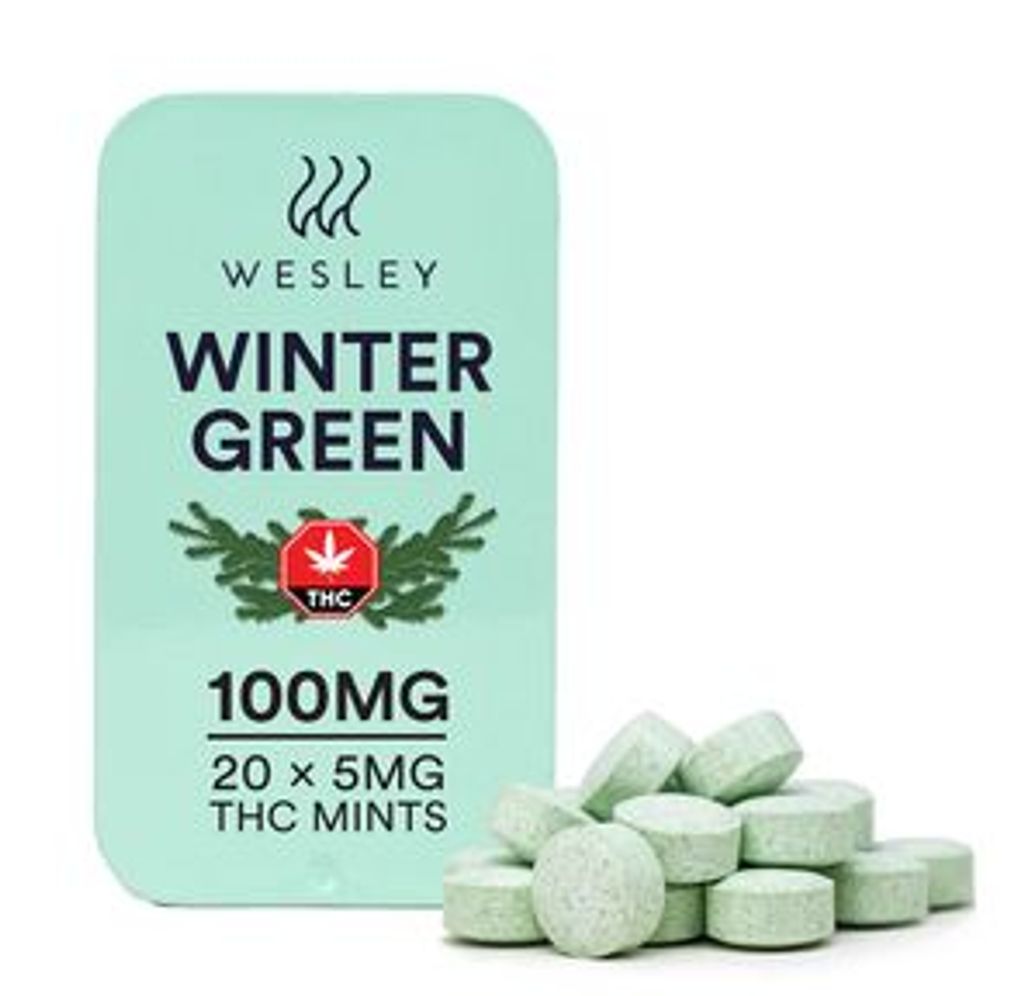 100mg Wintergreen Wesley Mints - 5mg x 20