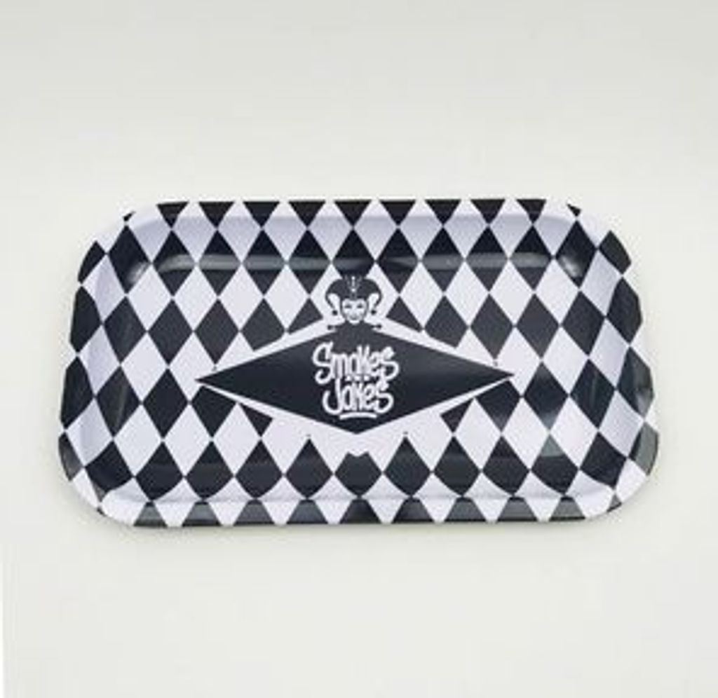 Smokes and Jokes Metal Rolling Tray Medium Size