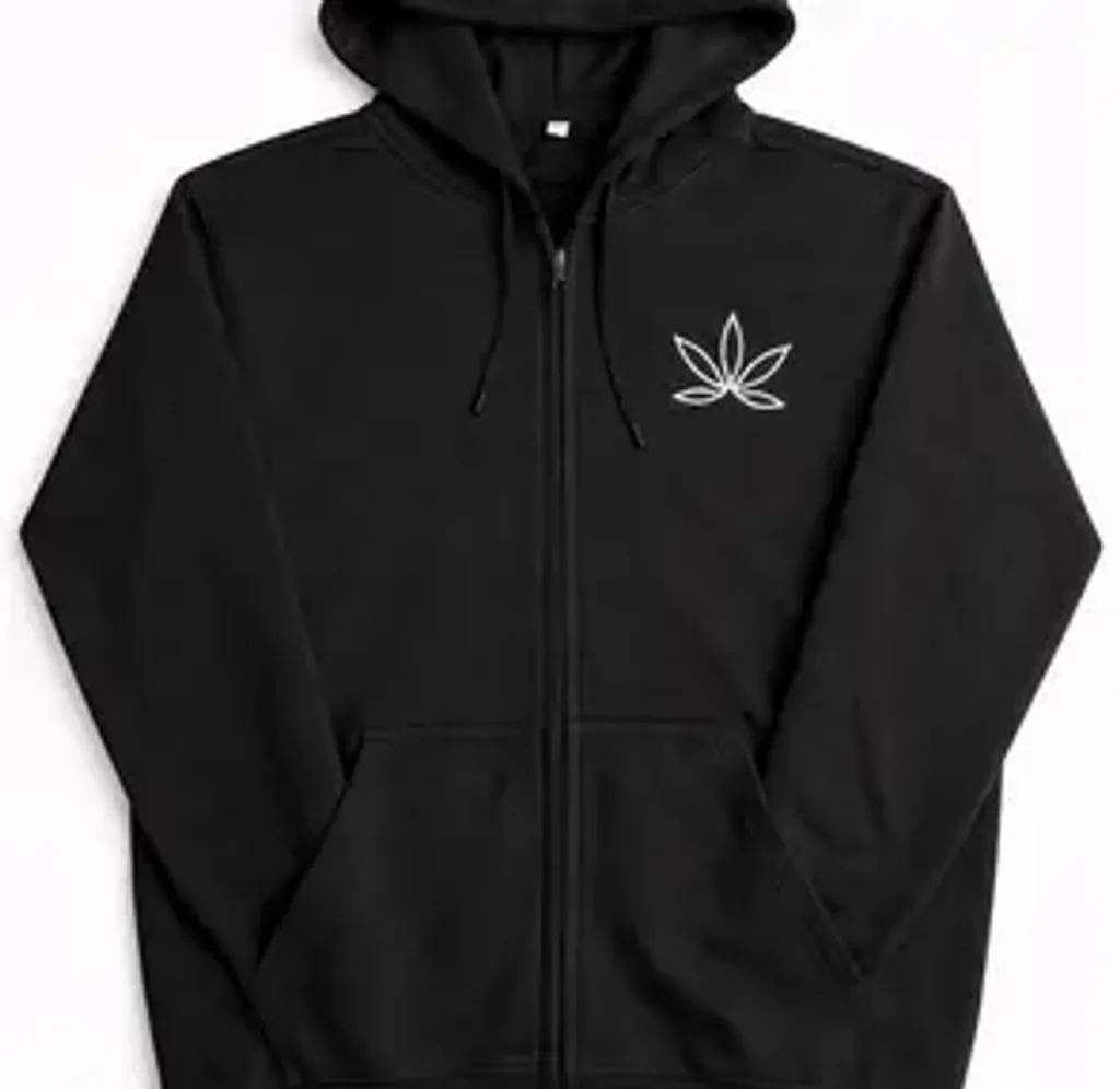 CAFE Black Zip-Up Hoodie (XL)