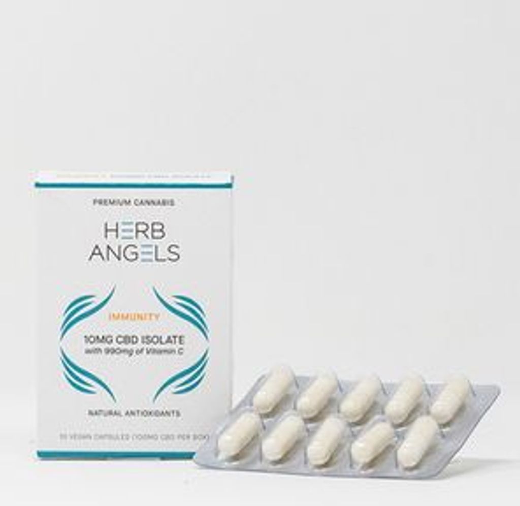 Capsules: Immunity 100mg (10x10mg) CBD Isolate by Herb Angels