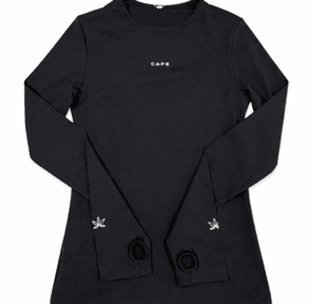 Womens Slim Fit Long Sleeve Black - LARGE