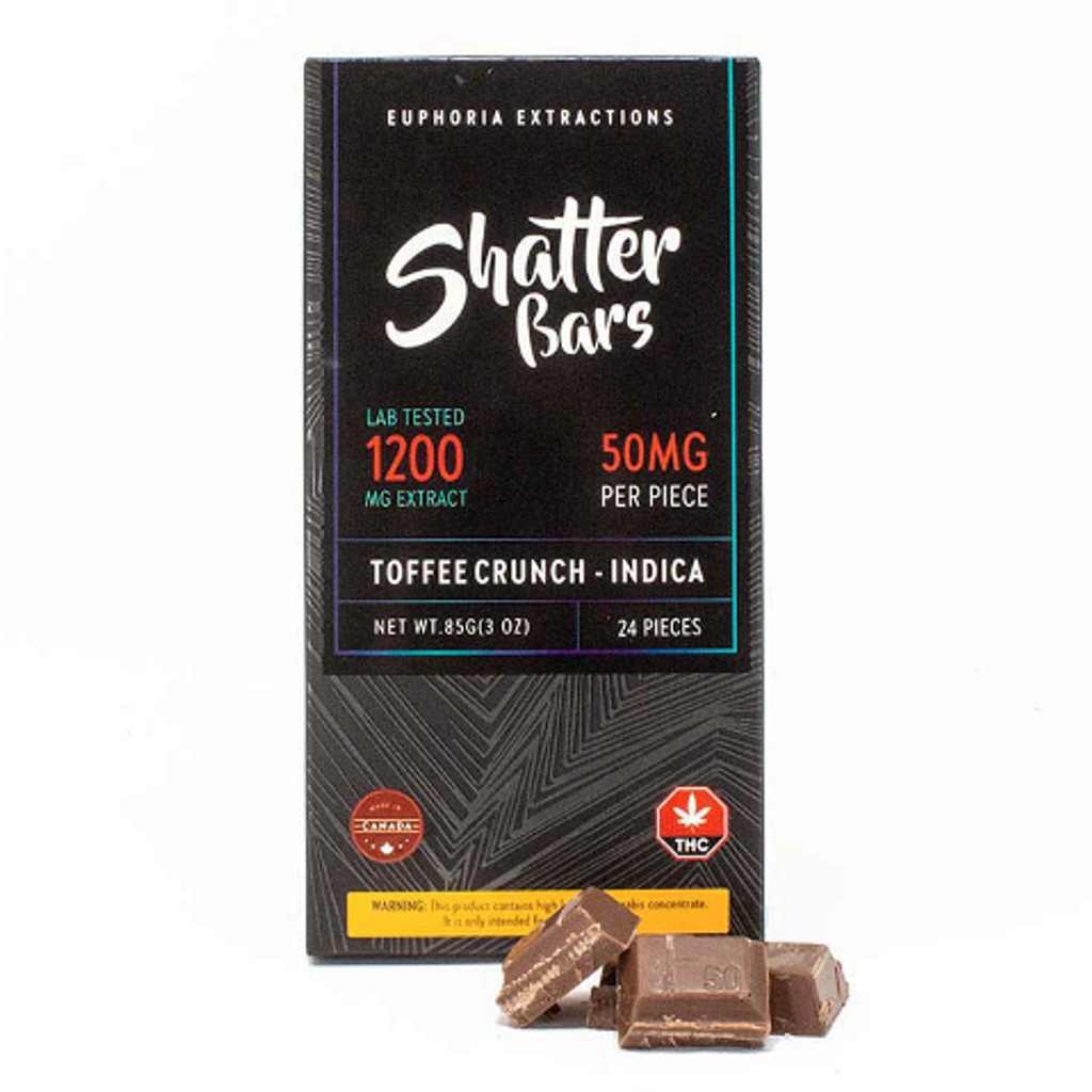 Indica 1200mg Toffee Crunch Shatter Bar