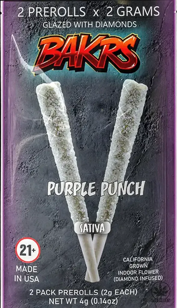 Bakrs Duo Pre Rolls - Sativa, Purple Punch