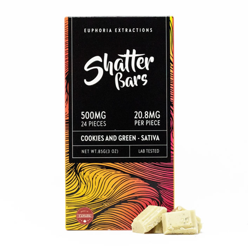 Sativa 500mg Cookies & Green Shatter Bar
