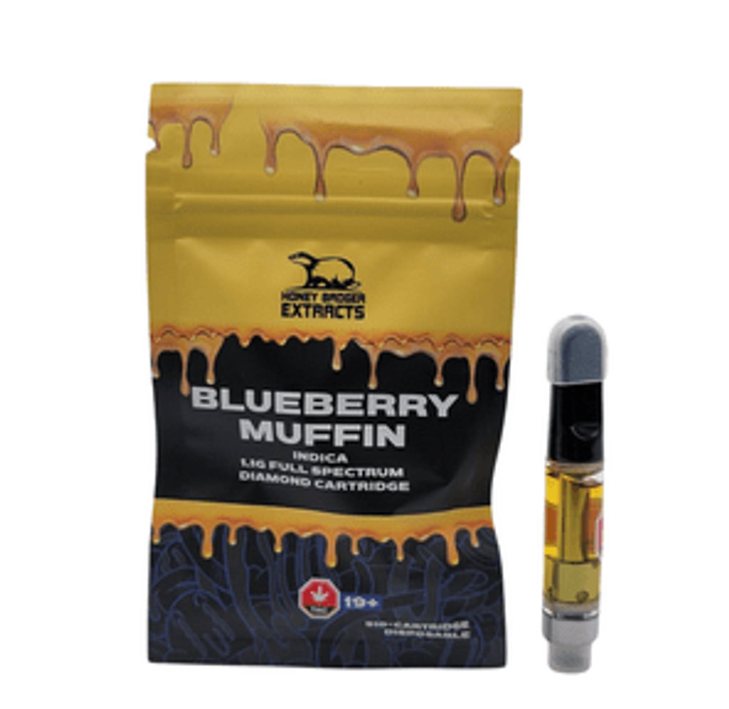 Blueberry Muffin 1G Liquid Diamond Cartridge by Honey Badger