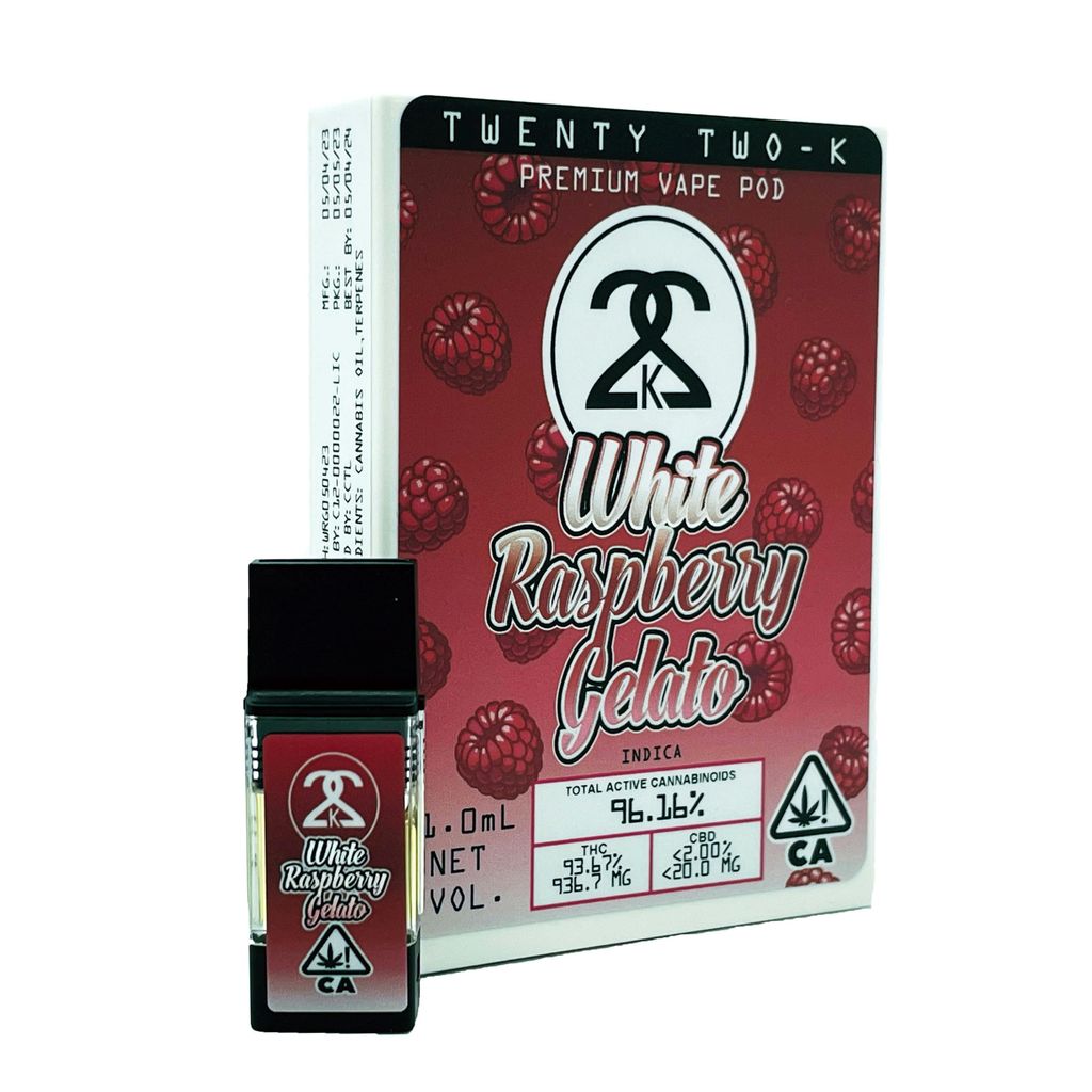 22K - White Raspberry Gelato 1.0ml POD