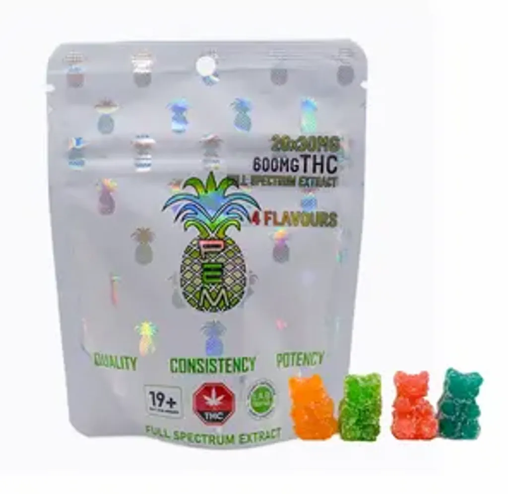 SATIVA 600mg THC Pineapple Express Meds Gummies 20x30mg PEX / PEM