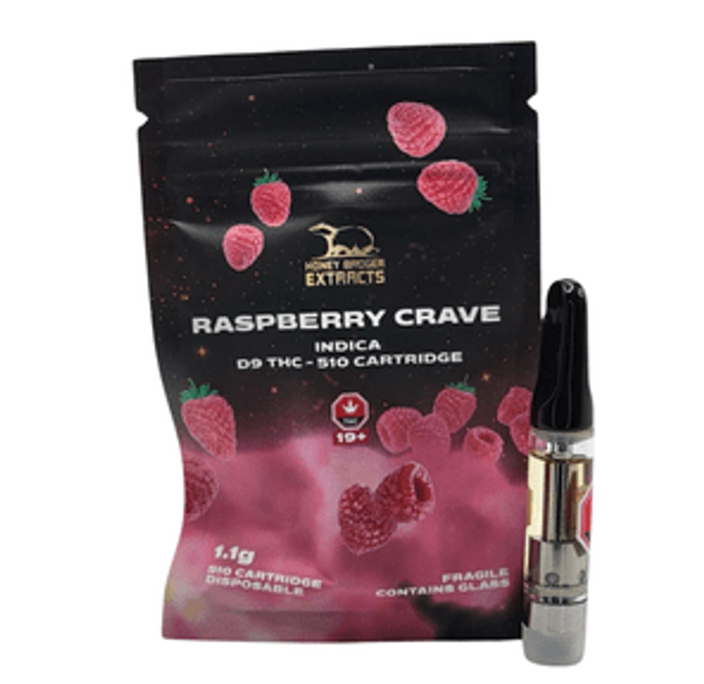 Raspberry Crave - 1G D9 Cartridge by Honey Badger