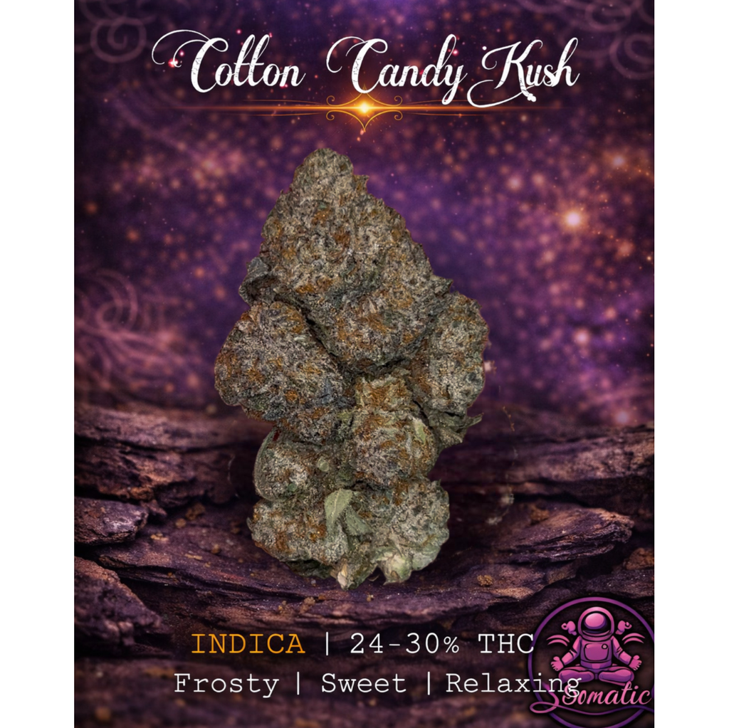Cotton Candy Kush | INDICA | 26-30% THC | $80 an oz | $120 for 2oz | 
