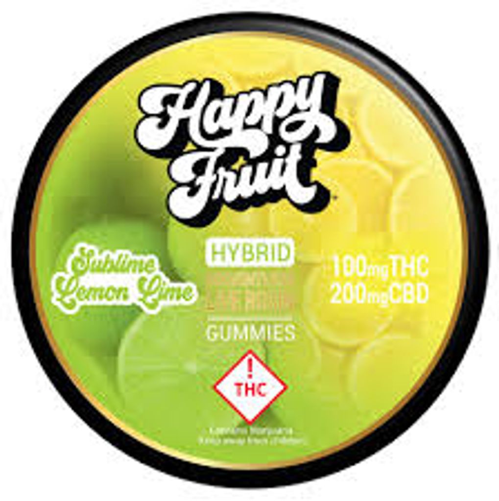 Happy Fruit Edibles Gummies Rosin Sublime Lemon Lime 100mg