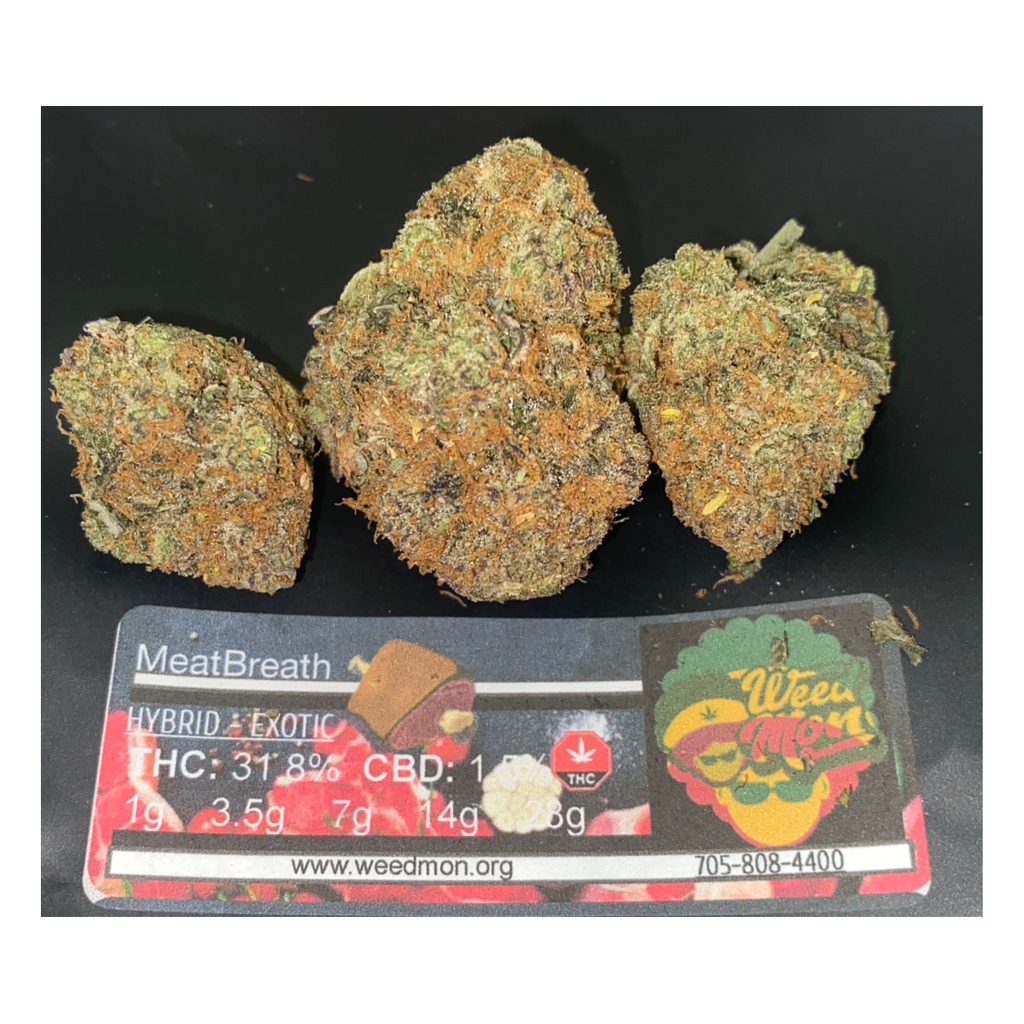 MeatBreath (AAAA) THC: 31.8% CBD: 1.5%