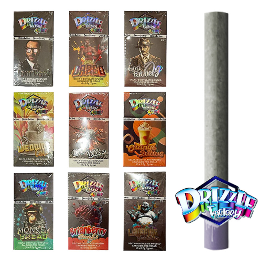 Drizzle Factory Delta-9 Infused Craft Pre-Rolls 10 Pack today! | 7g