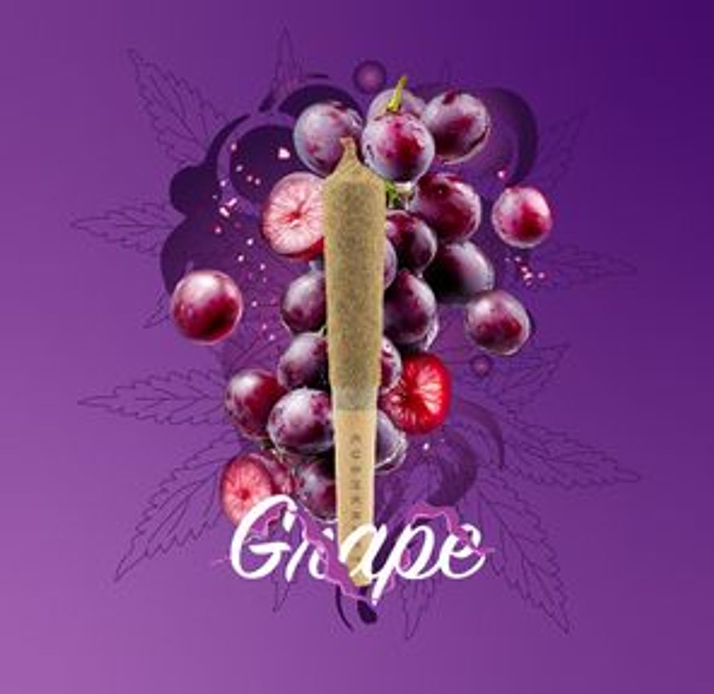 1 x 0.5g Infused Sticky Banger Pre-Roll Hybrid Grape by KushKraft
