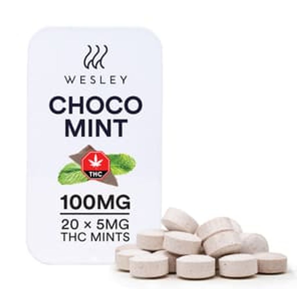 100mg Choco-Mint Wesley Mints - 5mg x 20