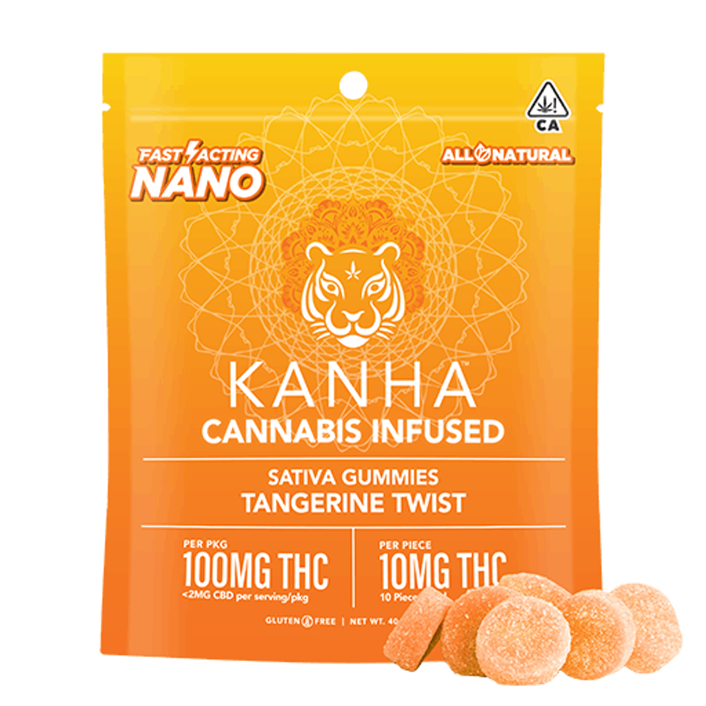 KANHA | NANO | Tangerine Twist | Sativa | 100mg THC | 10-pack