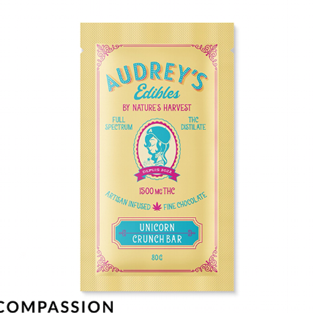 🍫 AUDREY'S 1500 MG CHOCOLATE BAR-  UNICORN CRUNCH