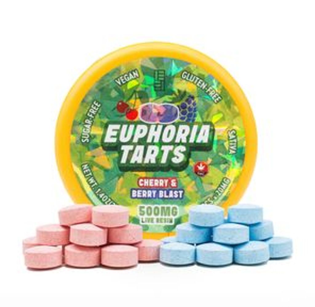 500mg Sativa Live Resin Cherry & Berry Tarts by Euphoria Extractions (SUGAR FREE, VEGAN FRIENDLY)