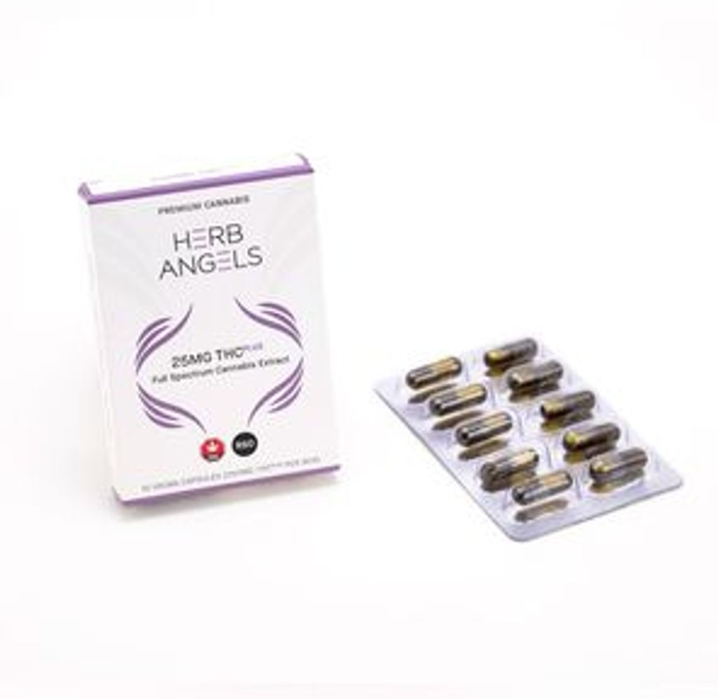 250mg (10x25mg) THC Plus (RSO) Capsules by Herb Angels