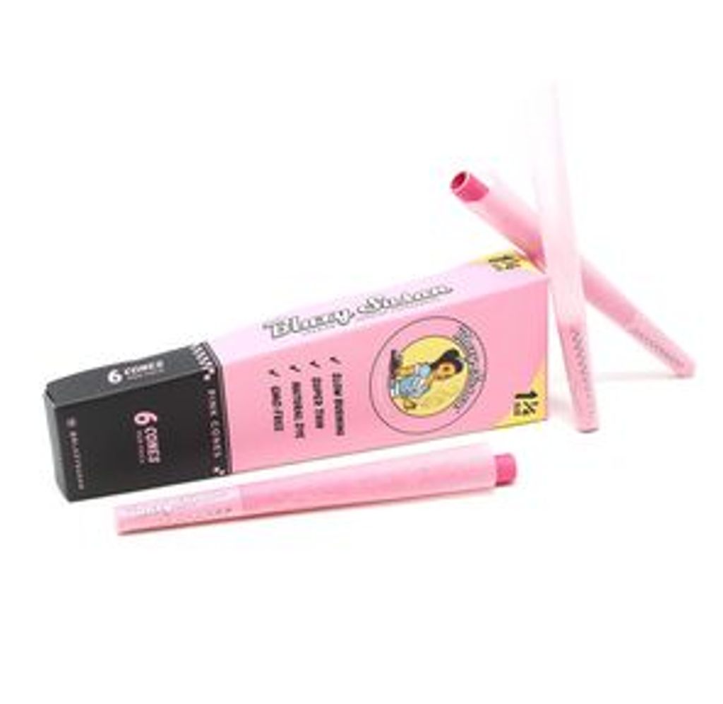 Pre-Rolled Pink Cones 6 Pack 1 1/4 Size by Blazy Susan