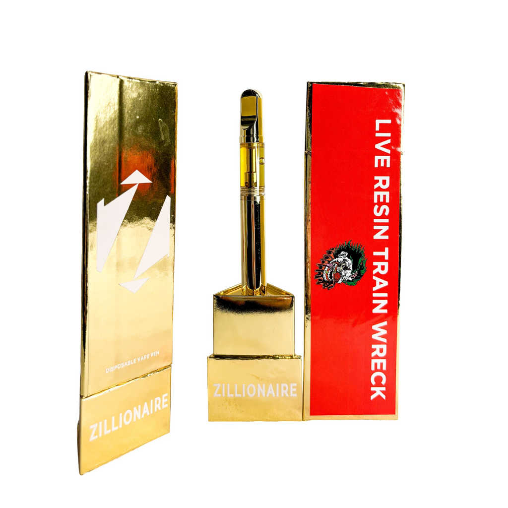 1G Zillionaire Disposable Vape – Live Resin Trainwreck - 2 PC — $55 | 5 PC — $115 | 10 PC — $200