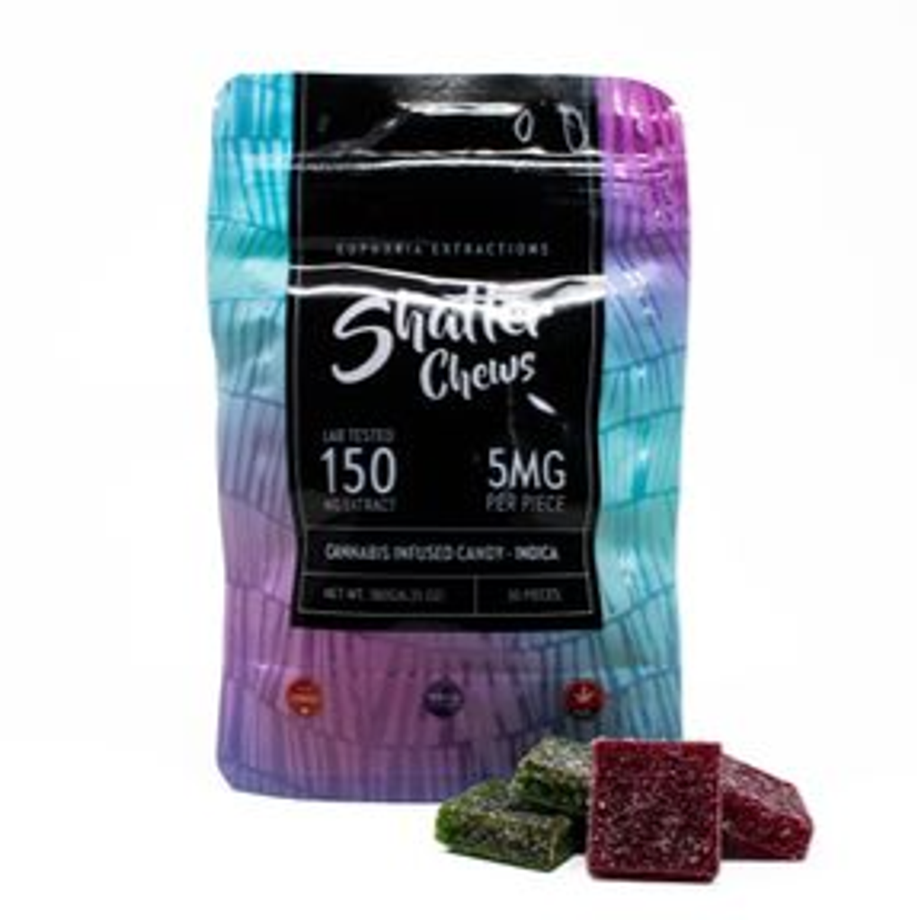 150mg Indica Party Pack Shatter Chews by Euphoria Extractions (5mgx30)