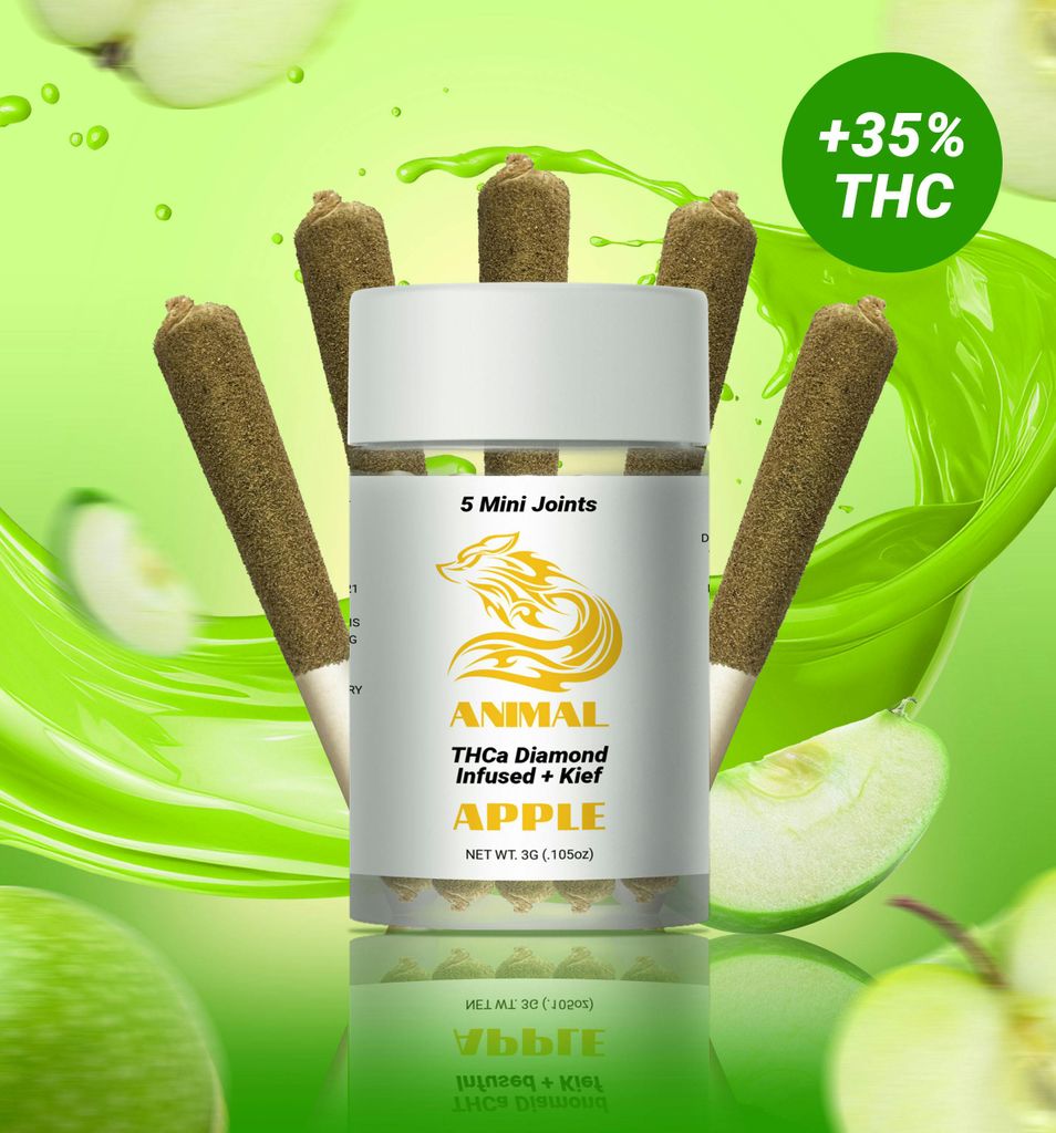 5pk(3G) Apple/ THCa Diamond infused Joint