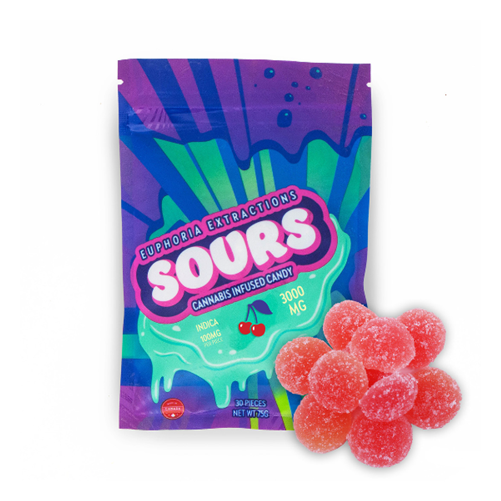 Indica 3000mg Sour Gummies Cherry