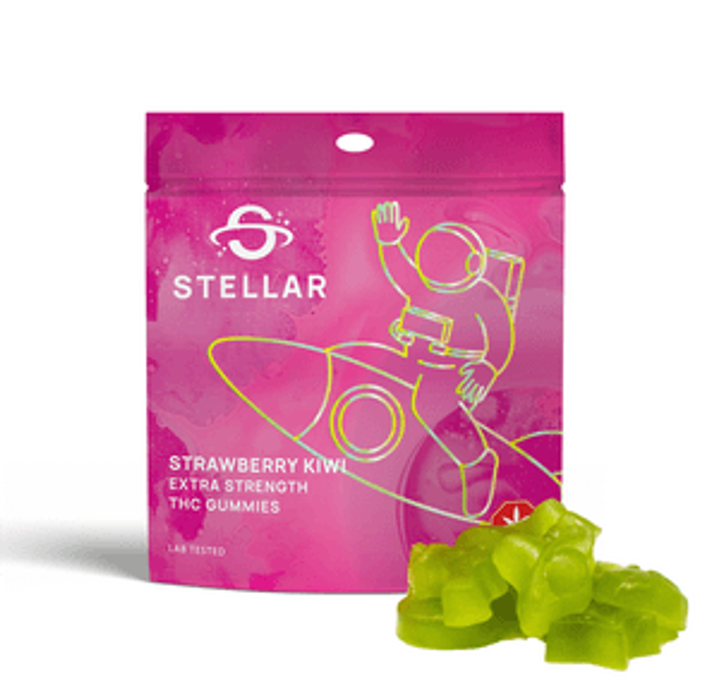500mg Strawberry-Kiwi Nebula Gummies by Stellar Treats