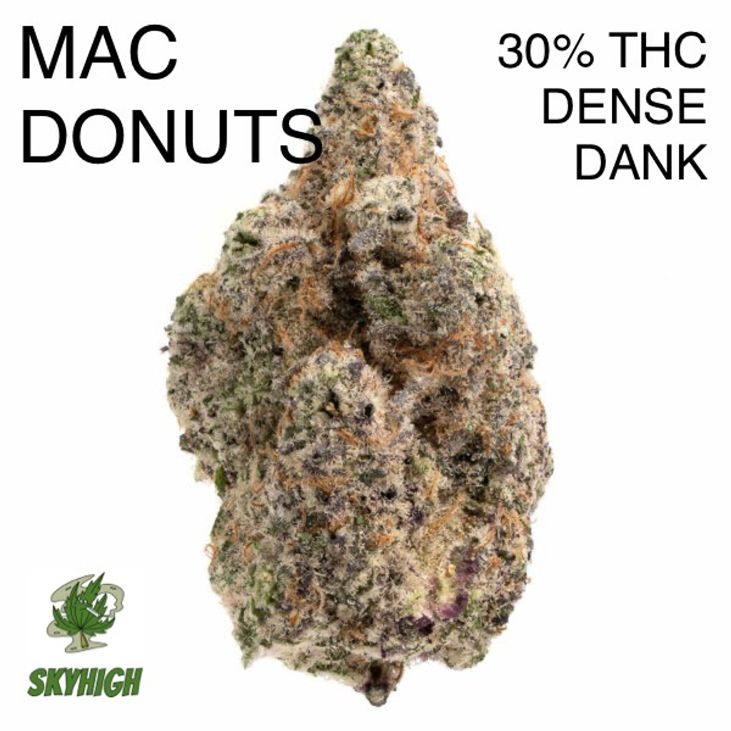 MAC DONUTS AAAAA (DENSE/DANK) 30% THC (2 OZ FOR $250)