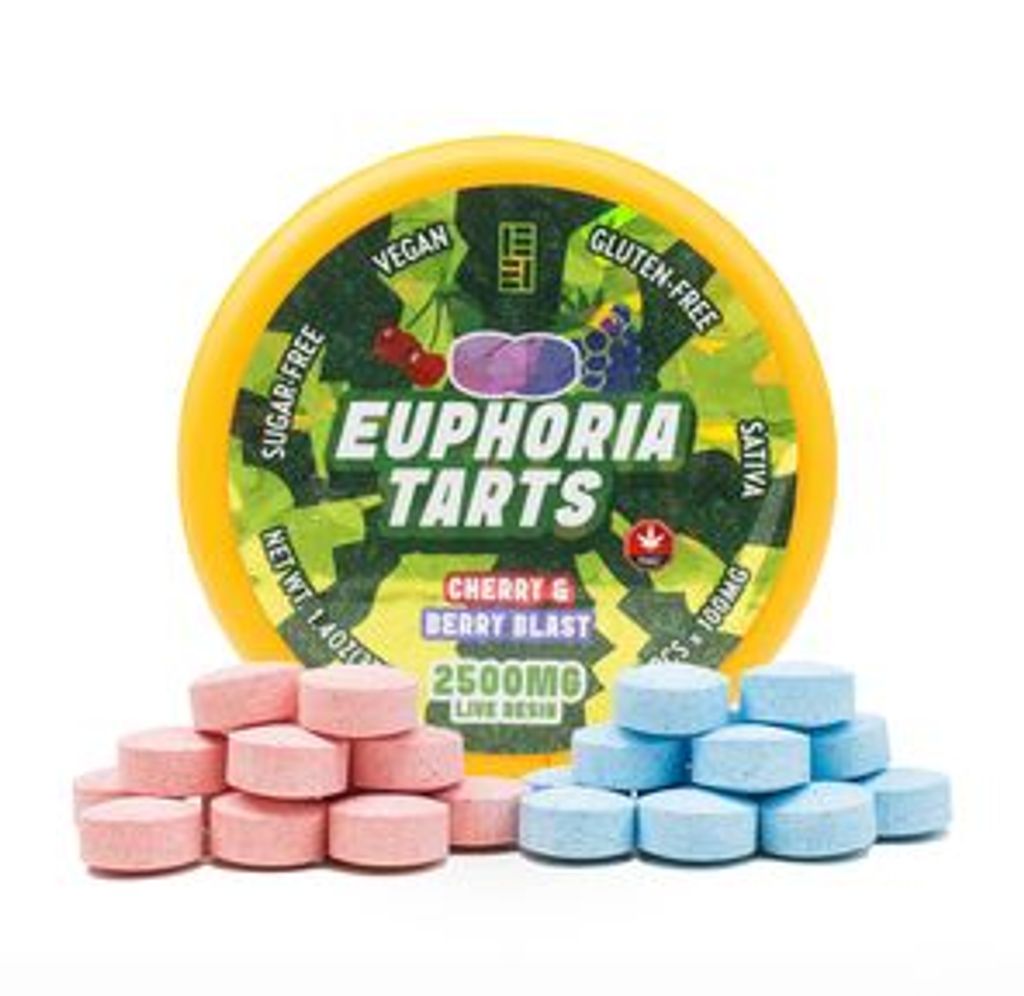2500mg Sativa Live Resin Cherry & Berry Tarts by Euphoria Extractions (SUGAR FREE, VEGAN FRIENDLY)