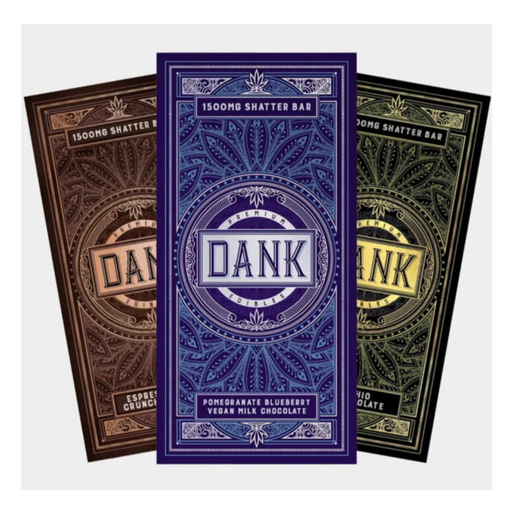 DANK CHOCOLATE 1500mg THC SHATTER BARS ( CHECK DESCRIPTION GOR AVAILABLE FLAVOURS) (3 FOR $90)