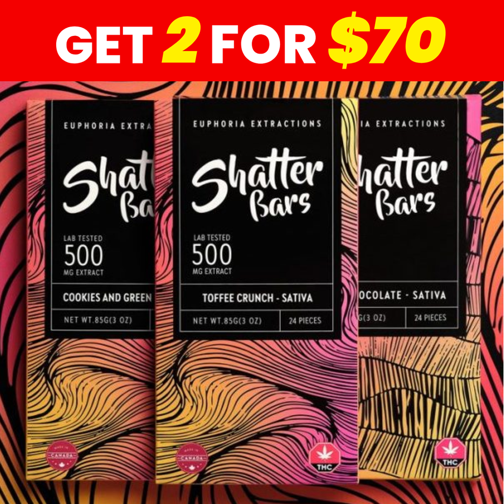 * PRE ORDER * Euphoria Extractions 500mg Sativa Shatter Bar