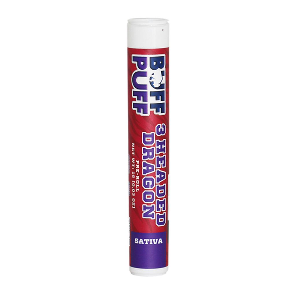 3 Headed Dragon .5g Prerolls 2 Pack | Buff Puff
