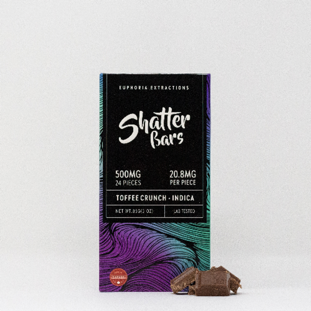 SHATTER BARS - 500MG TOFFEE CRUNCH - INDICA