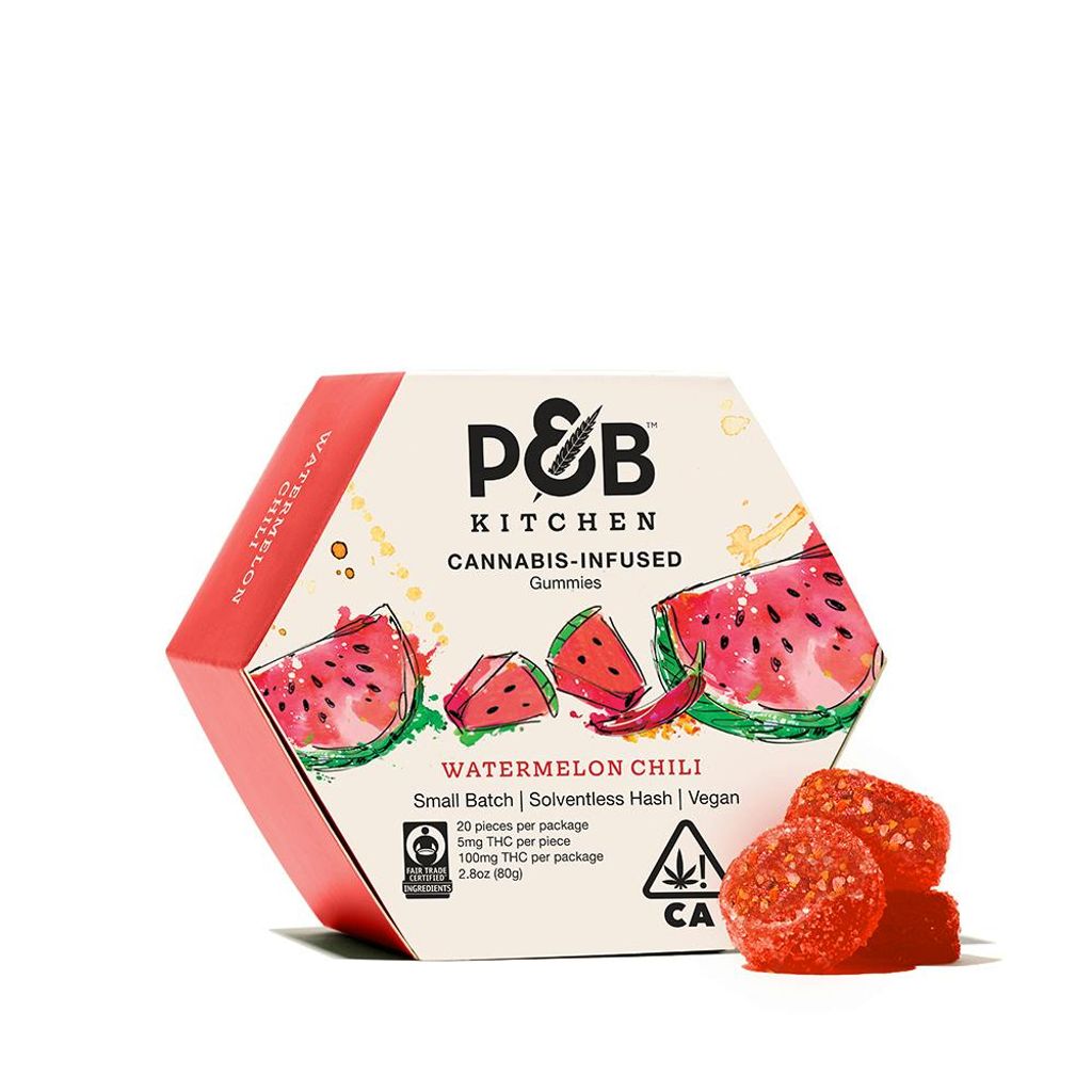 Watermelon Chili Solventless Hash Gummies