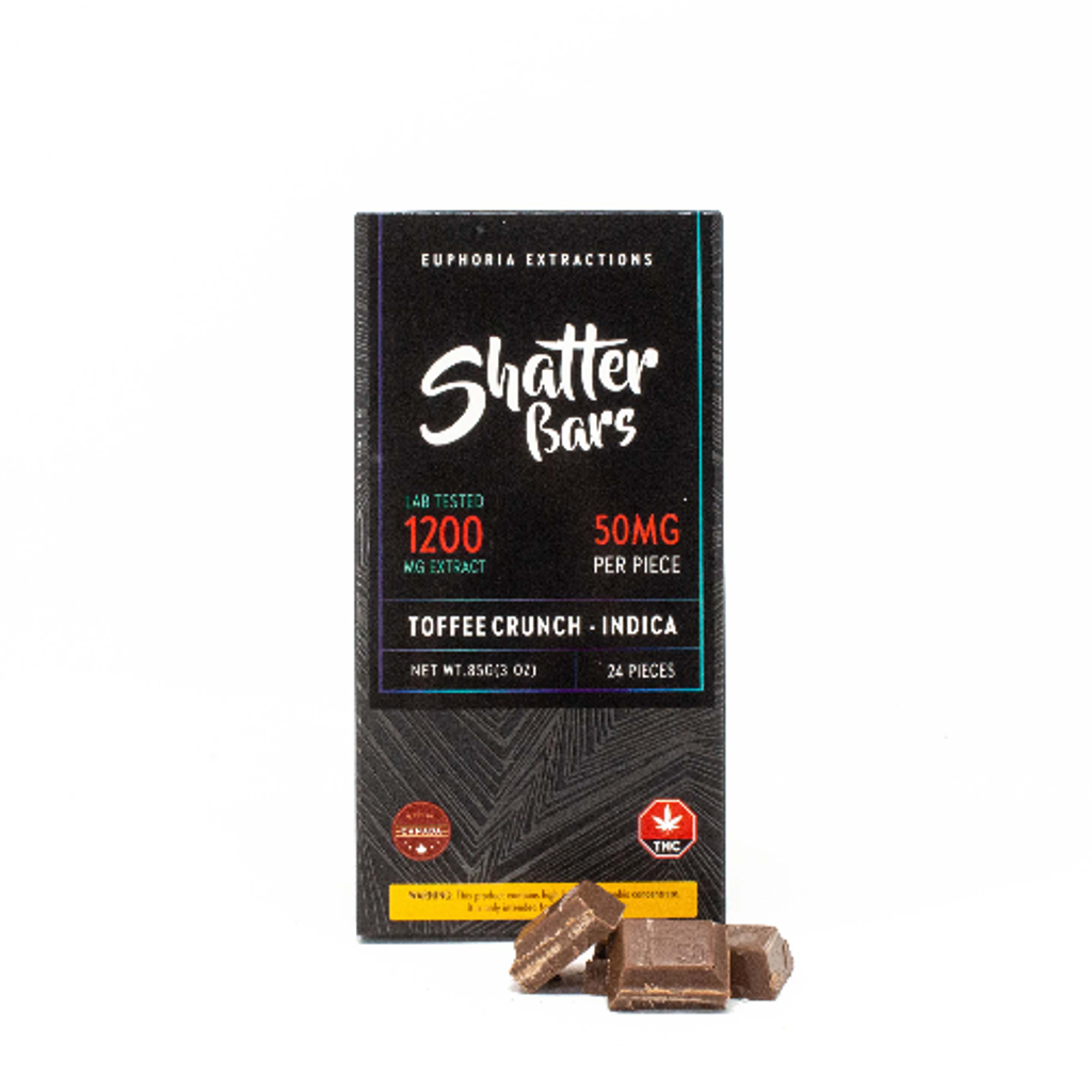 Indica 1200mg Toffee Crunch Shatter Bar