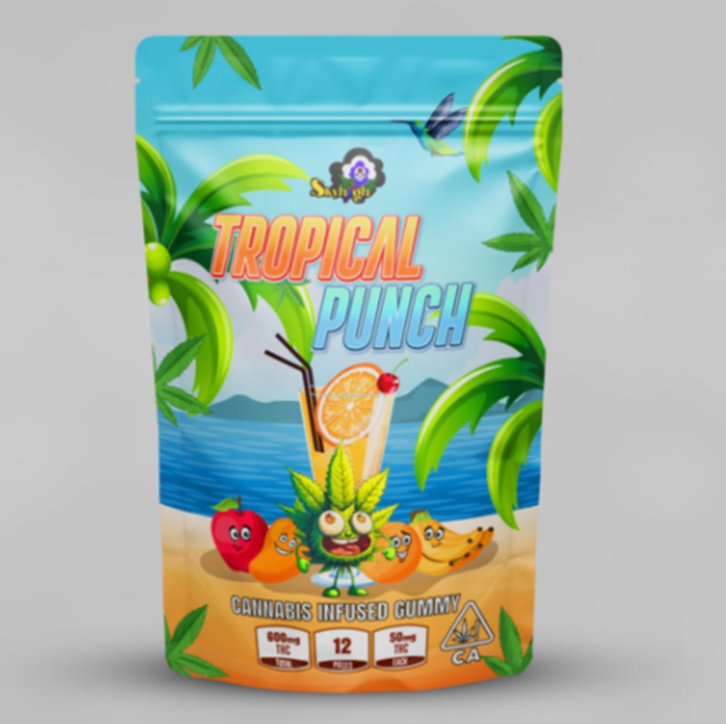 (New Release) Sky High Edibles 🍍 🍓 🍌  🥊 – Tropical Punch Gummy 600mg THC