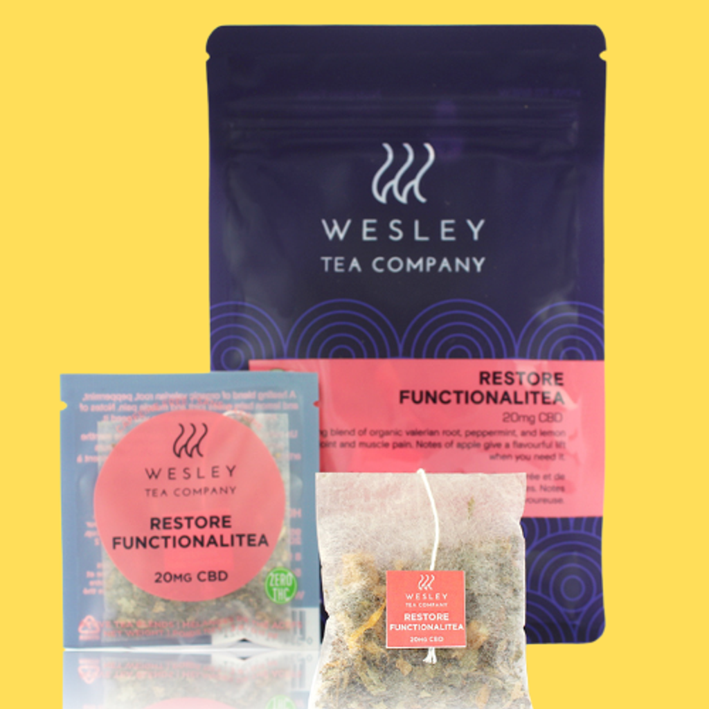 Wesley Tea Restore Functionalitea (10 Tea Bags - 20mg CBD each)