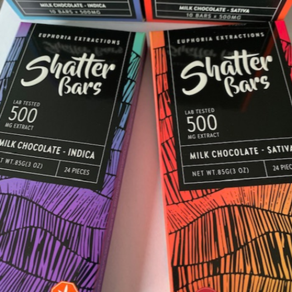 SHATTER BARS*INDICA & SATIVA 500 MG