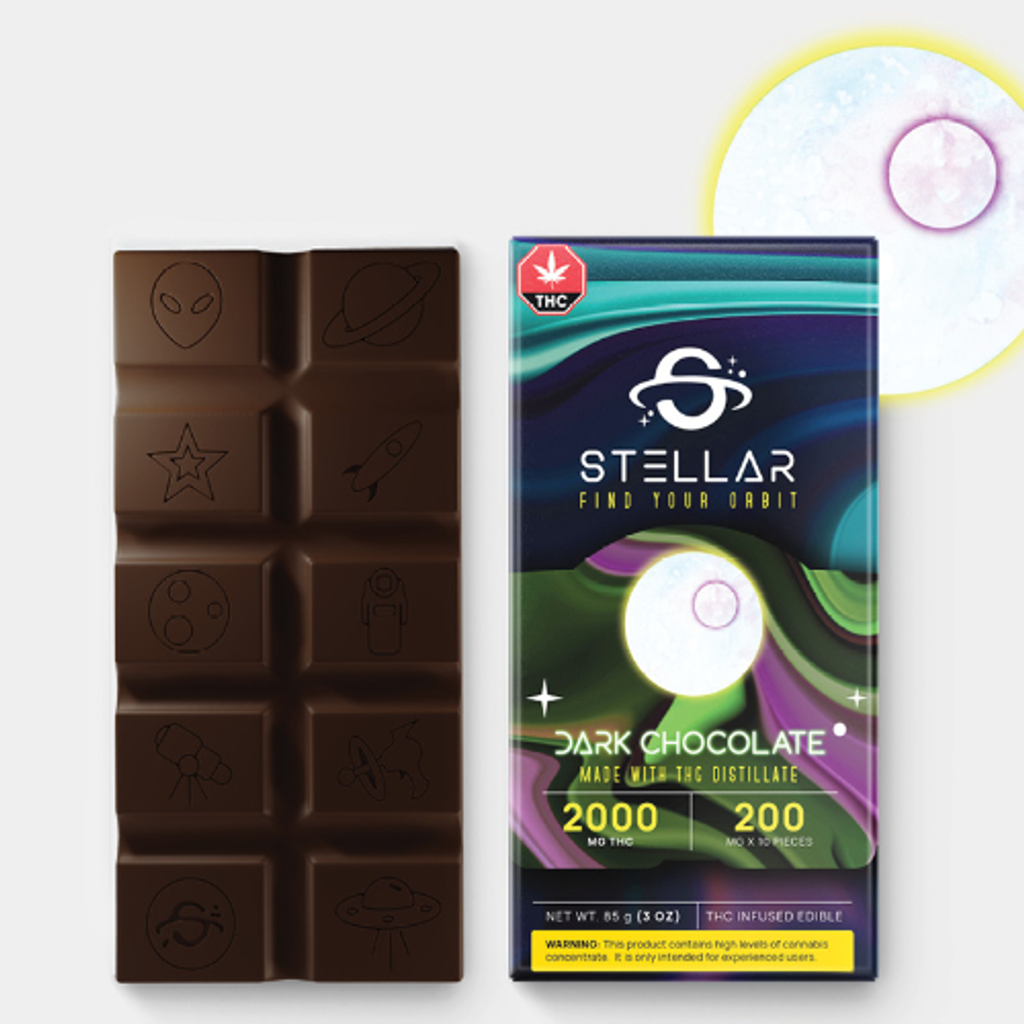 Deep Space Dark Chocolate Bar - 2000mg