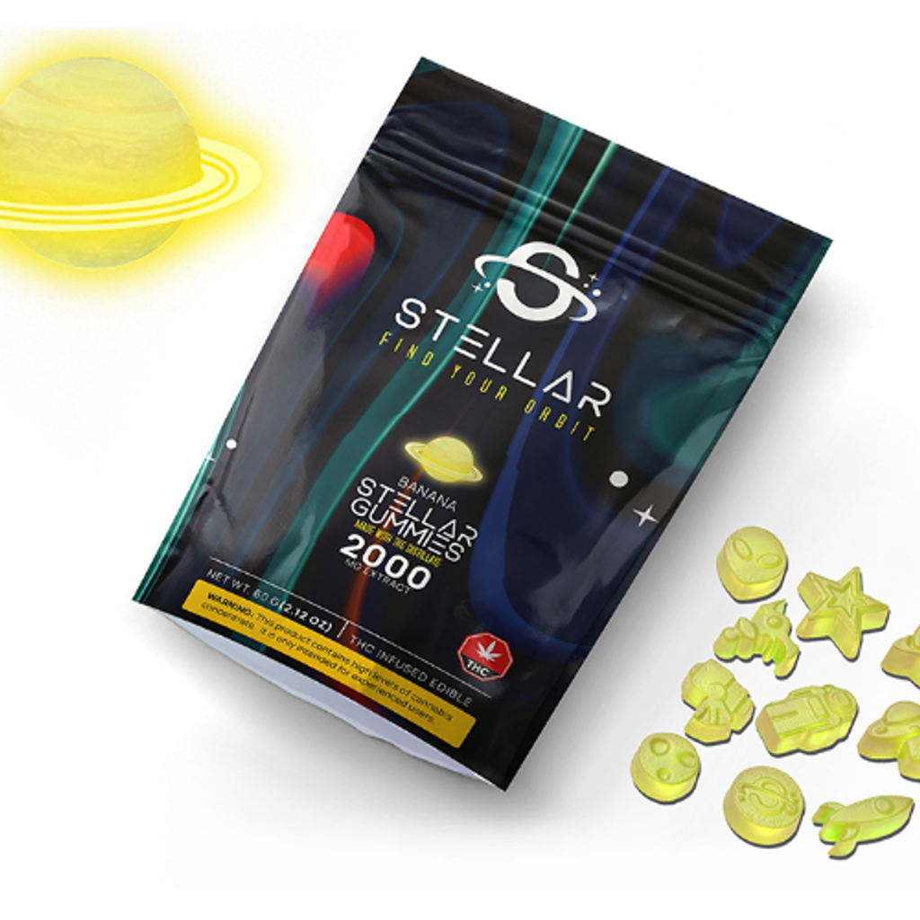 Banana Galaxy Gummies - 2000mg