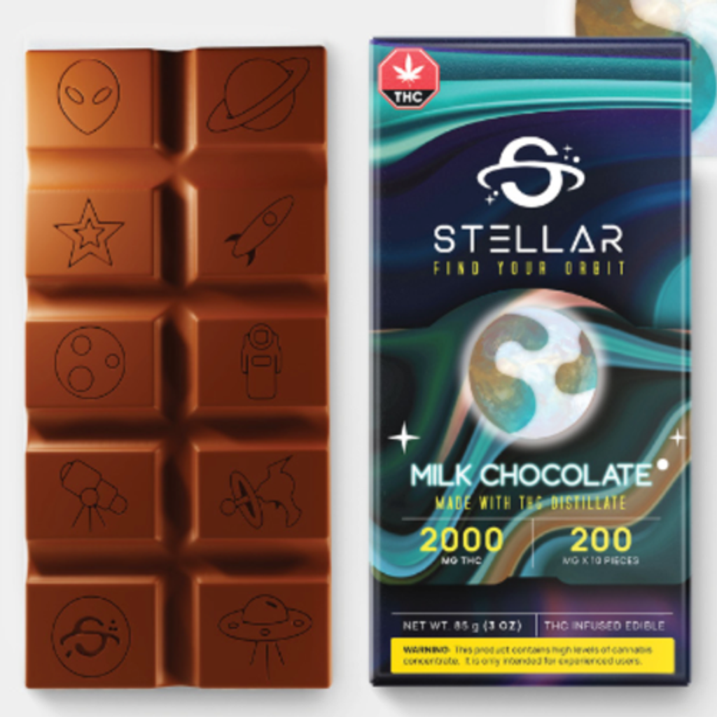 2000mg Milk Chocolate – Stellar Chocolate Bar