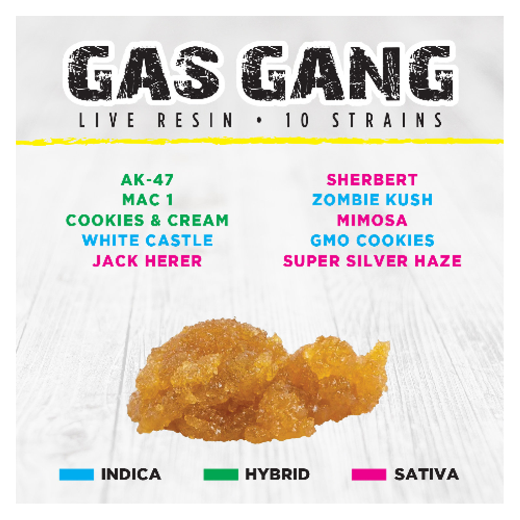 1g Gas Gang “SUPER SILVER HAZE” Live Resin
