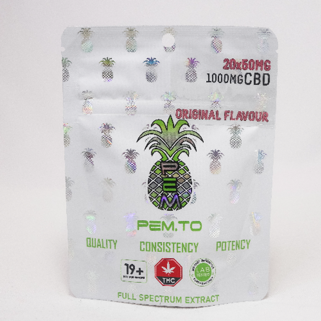 CBD Gummy Bears - 1000 mg Pack - CBD Edibles - Gummies [20 bears x 50 mg each]