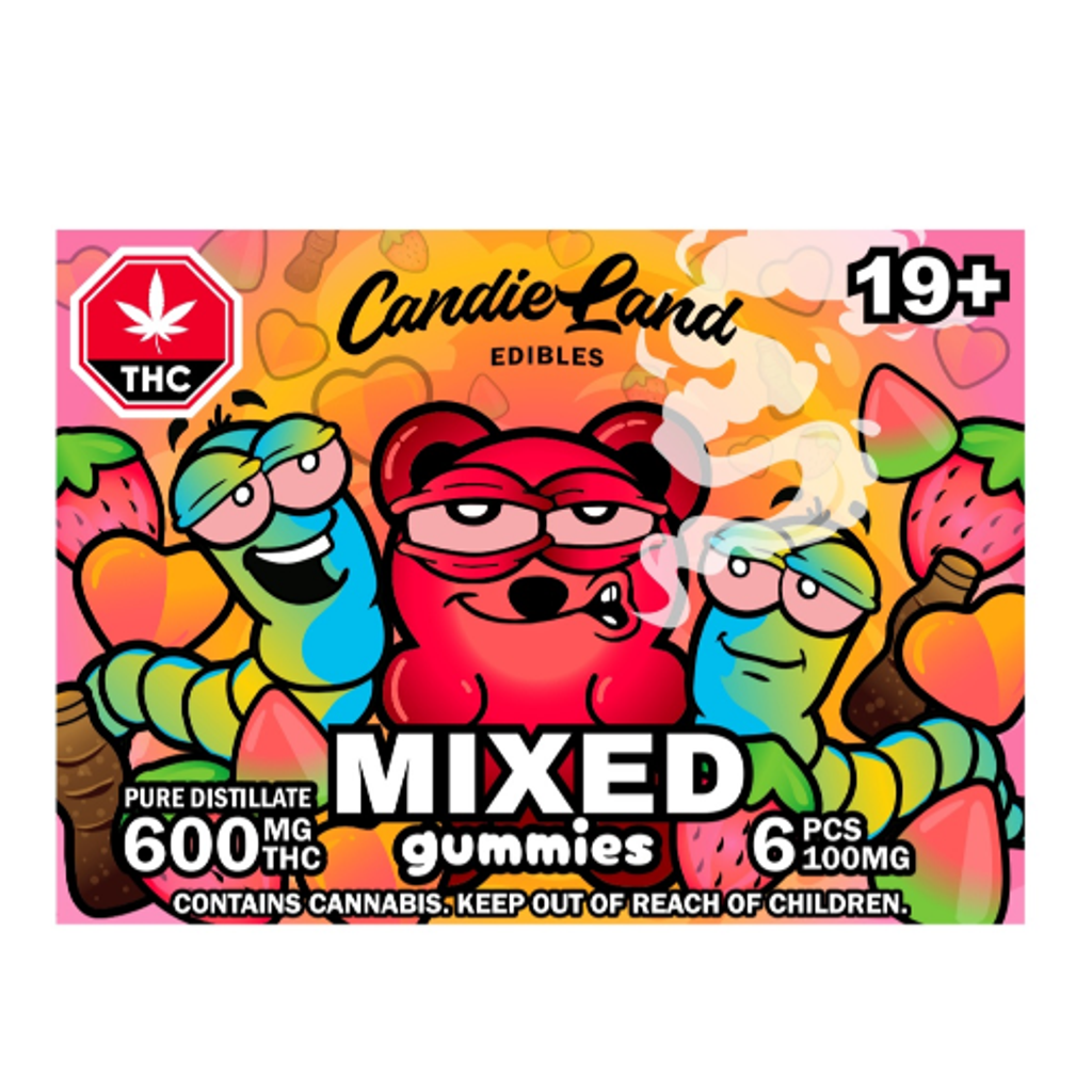 00  Candie Land edibles: 6pc MiXed gummys NOW ONLY  $12 each 