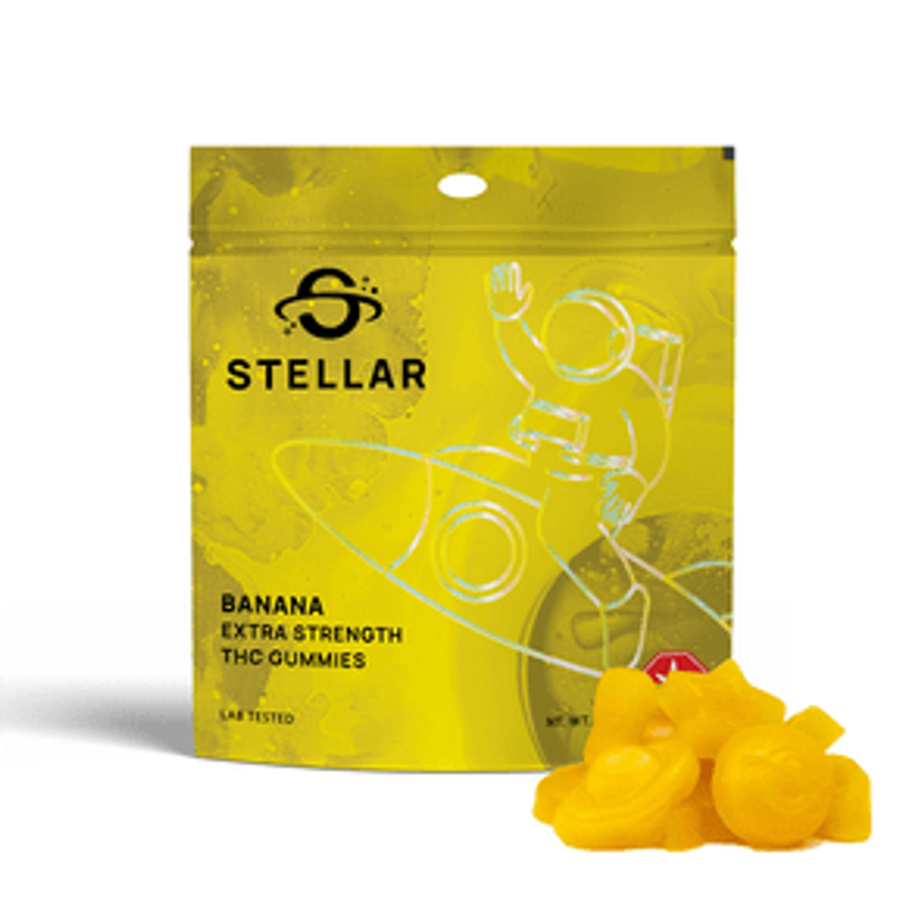 2000mg Banana Blast Gummies by Stellar Treats