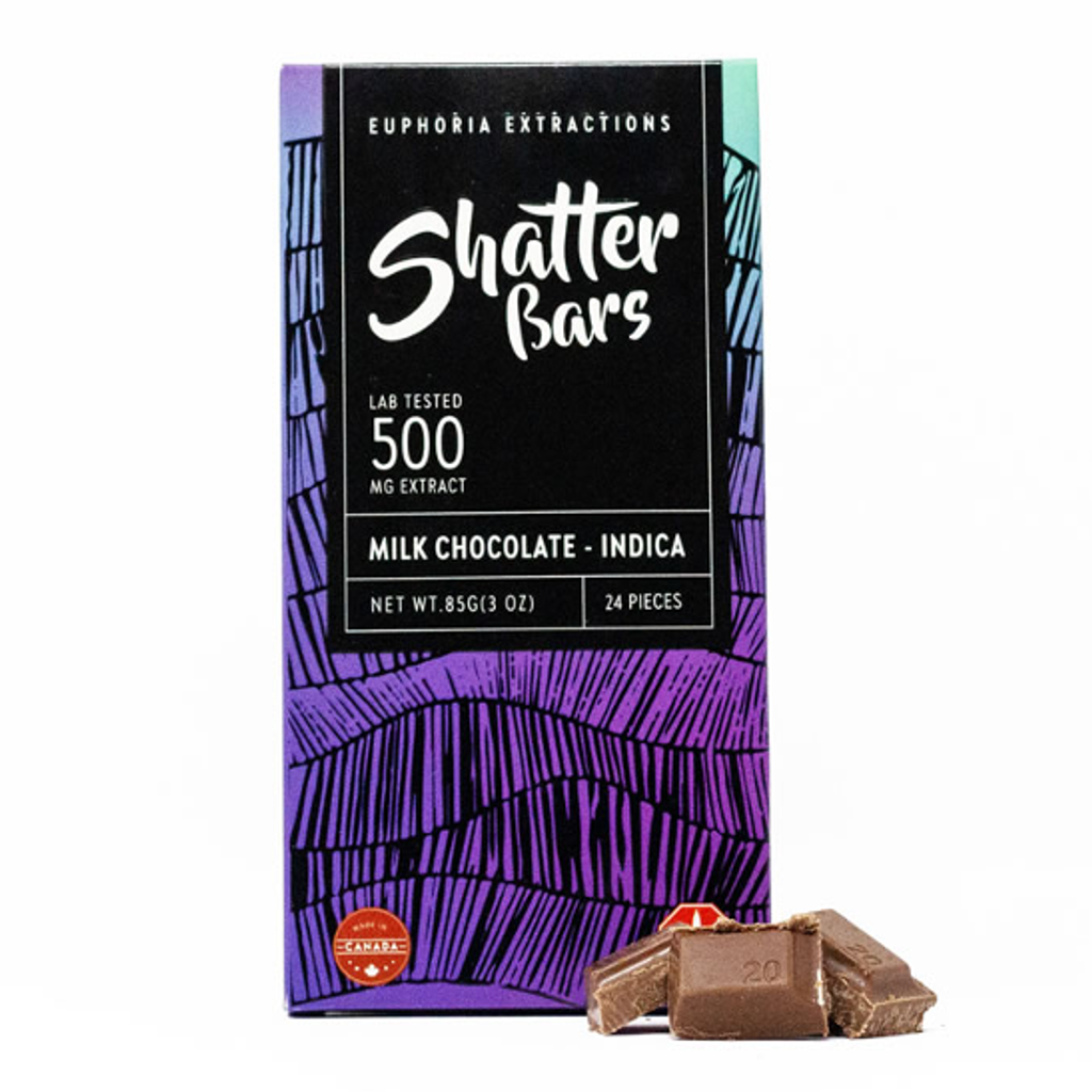 Indica 500mg Milk Chocolate Shatter Bar