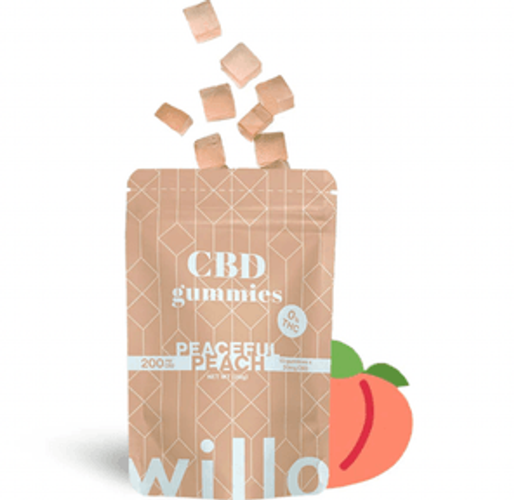 Willo 200mg CBD Gummies: Peaceful Peach