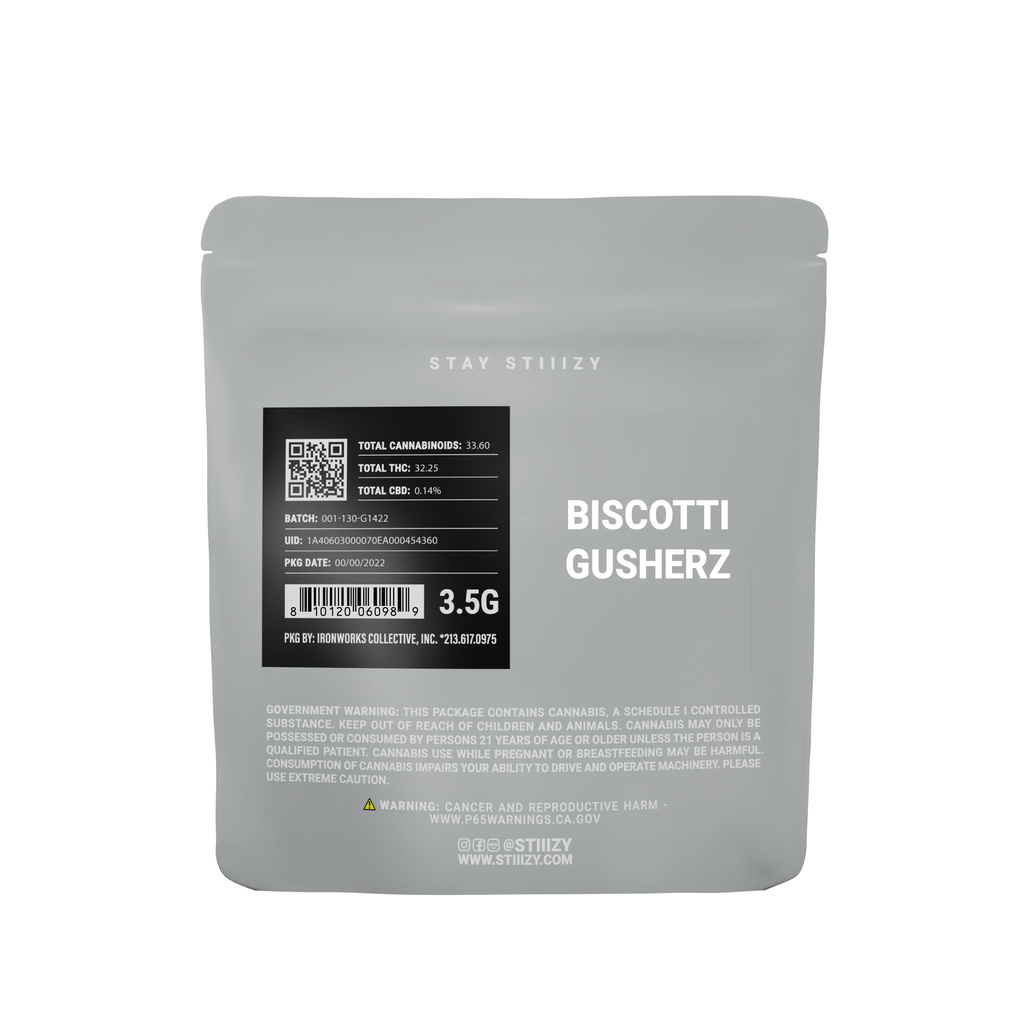 - BISCOTTI GUSHERZ - 3.5G Grey Label Mylar